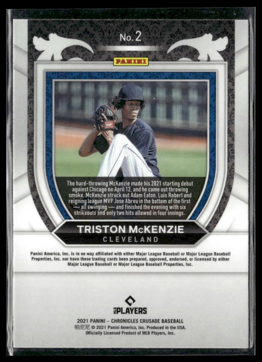 Triston McKenzie #2 Crusade 2021 Panini Chronicles Cleveland Indians