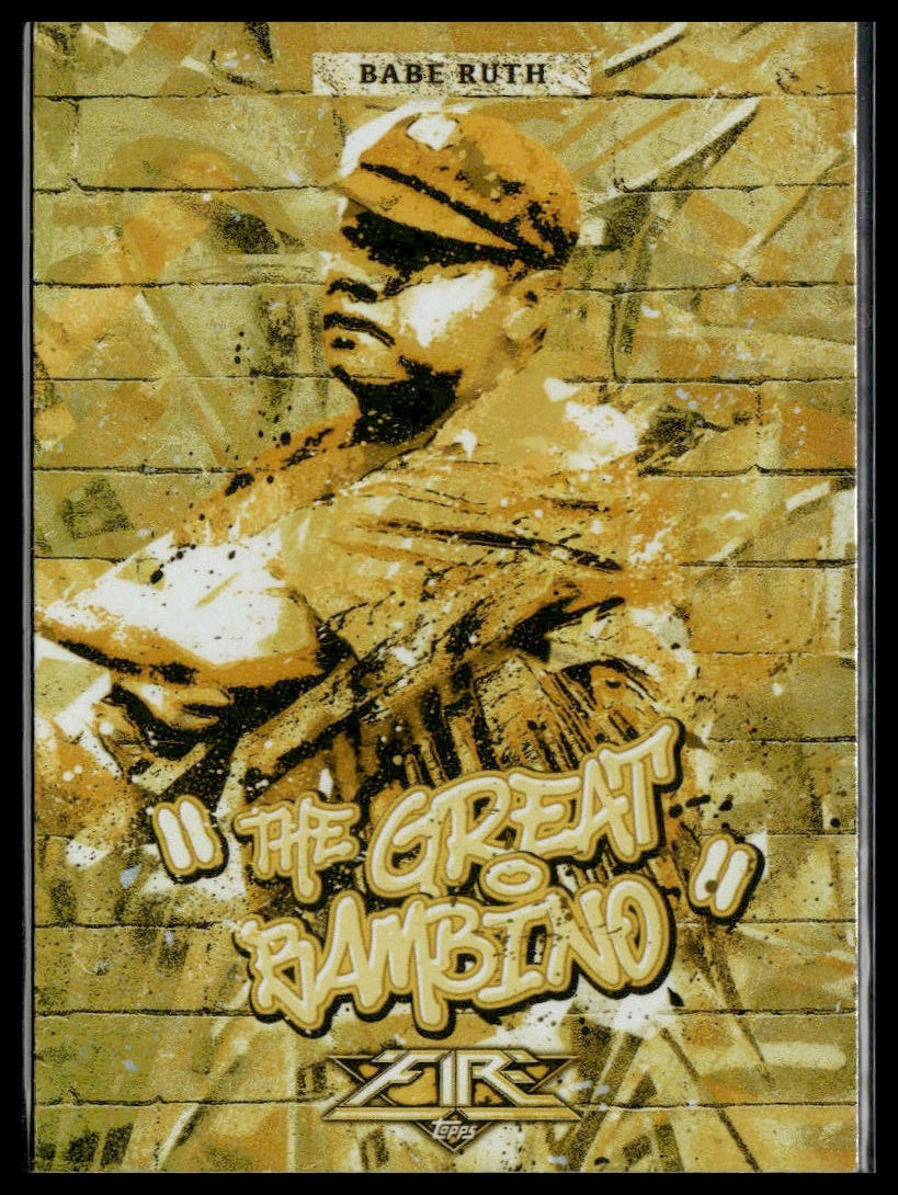 Babe Ruth #M-1 Monikers Gold Minted 2017 Topps Fire New York Yankees