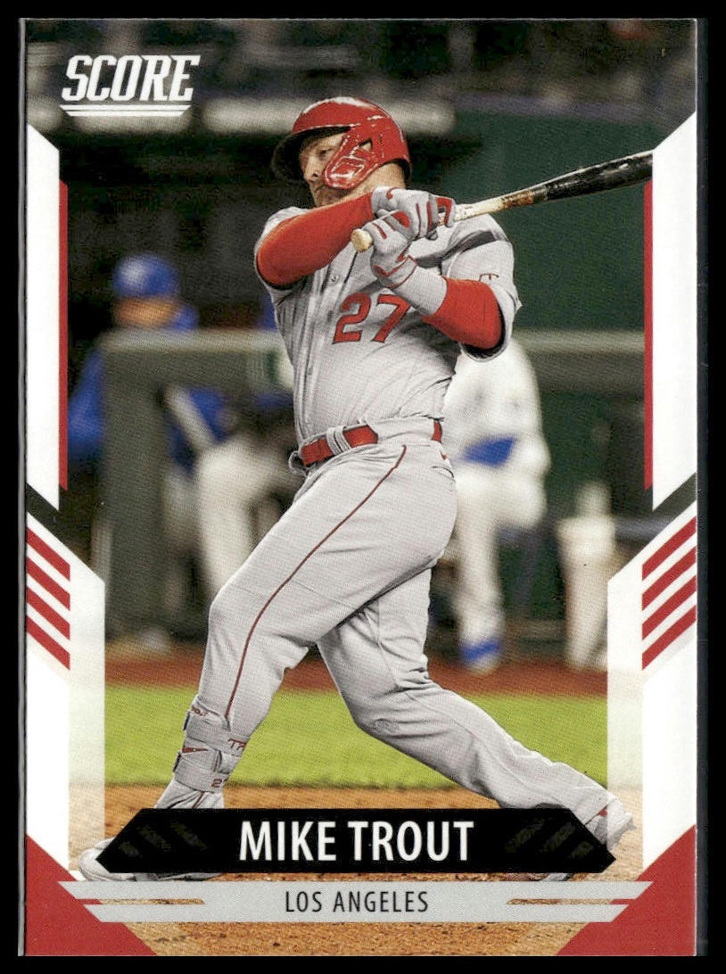 Mike Trout #9 Score 2021 Panini Chronicles Los Angeles Angels