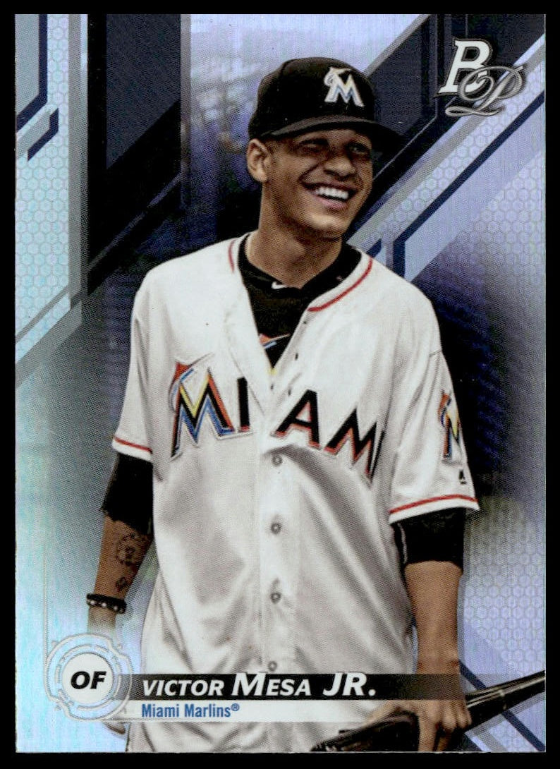 Victor Mesa Jr. #TOP-14 Top Prospects 2019 Bowman Platinum Miami Marlins