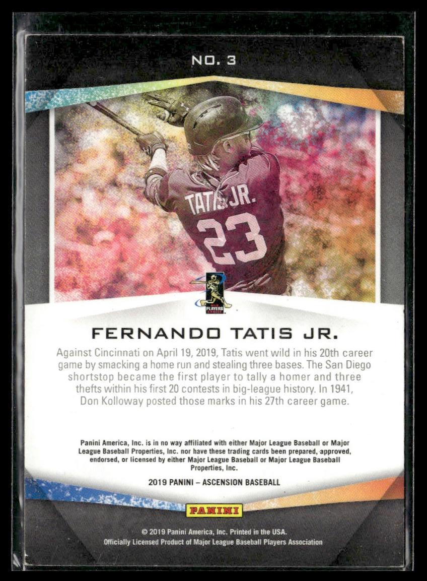 Fernando Tatis Jr. #3 Ascension Gold 2019 Chronicles San Diego Padres