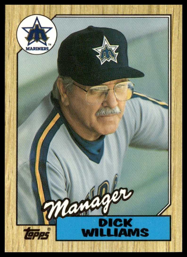 Dick Williams #418 Collector's Edition (Tiffany) 1987 Topps Seattle Mariners