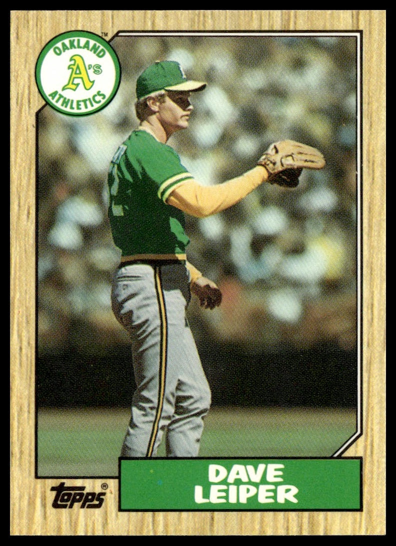 Dave Leiper #441 Collector's Edition (Tiffany) 1987 Topps Oakland Athletics RC