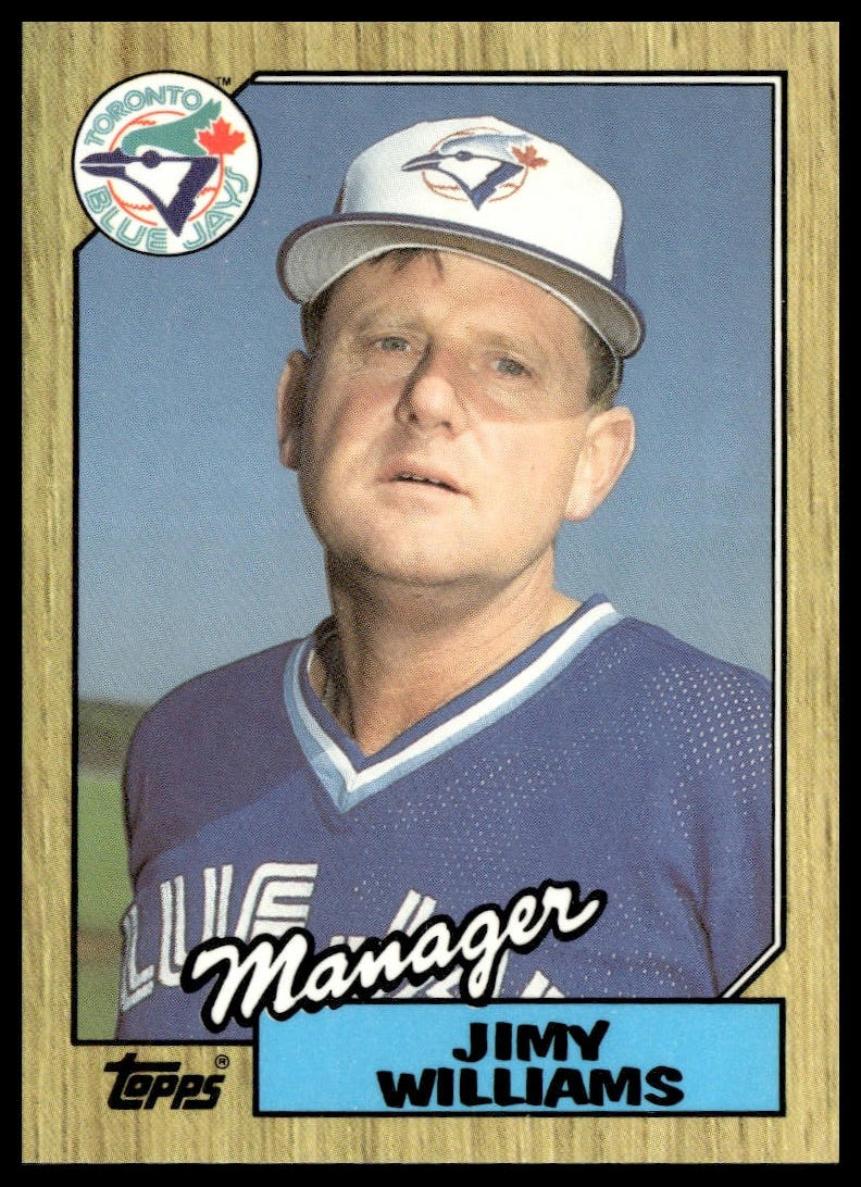 Jimy Williams #786 Collector's Edition (Tiffany) 1987 Topps Toronto Blue Jays