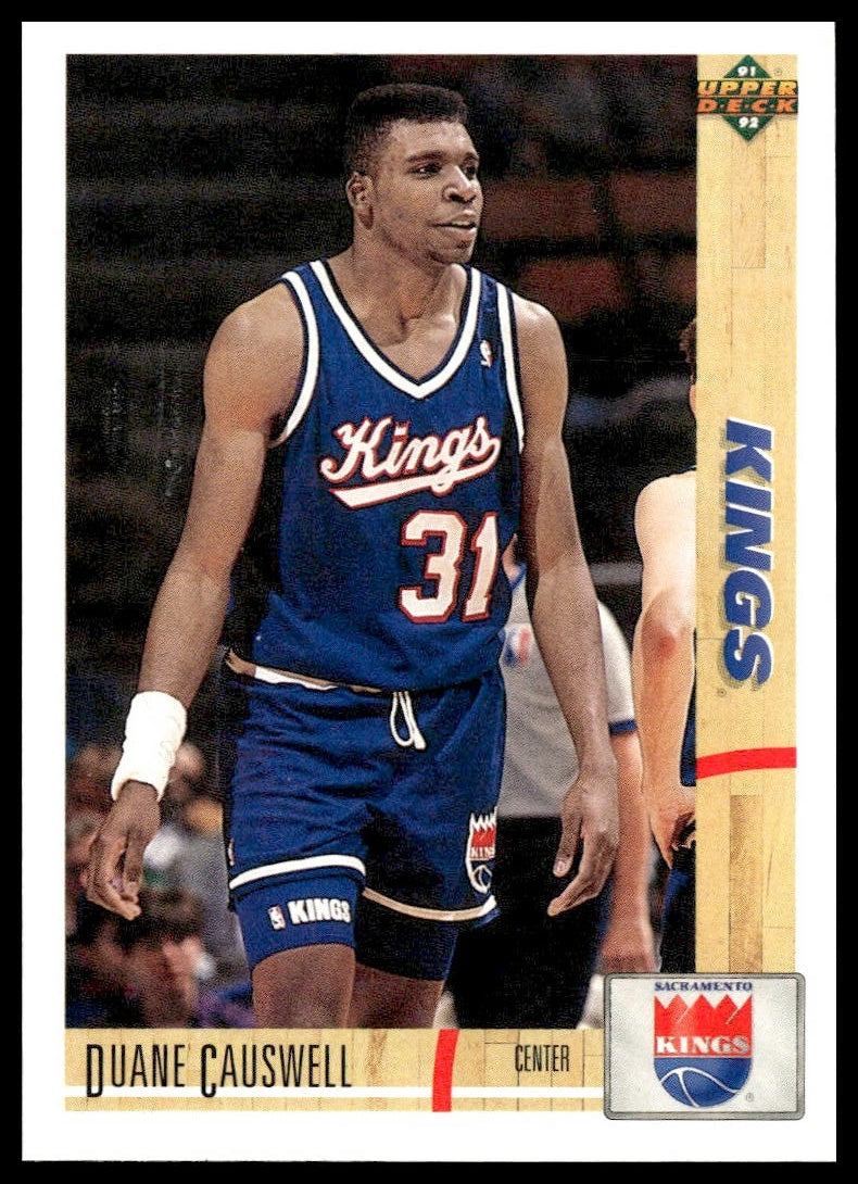 Duane Causwell #358 1991-92 Upper Deck Sacramento Kings RC