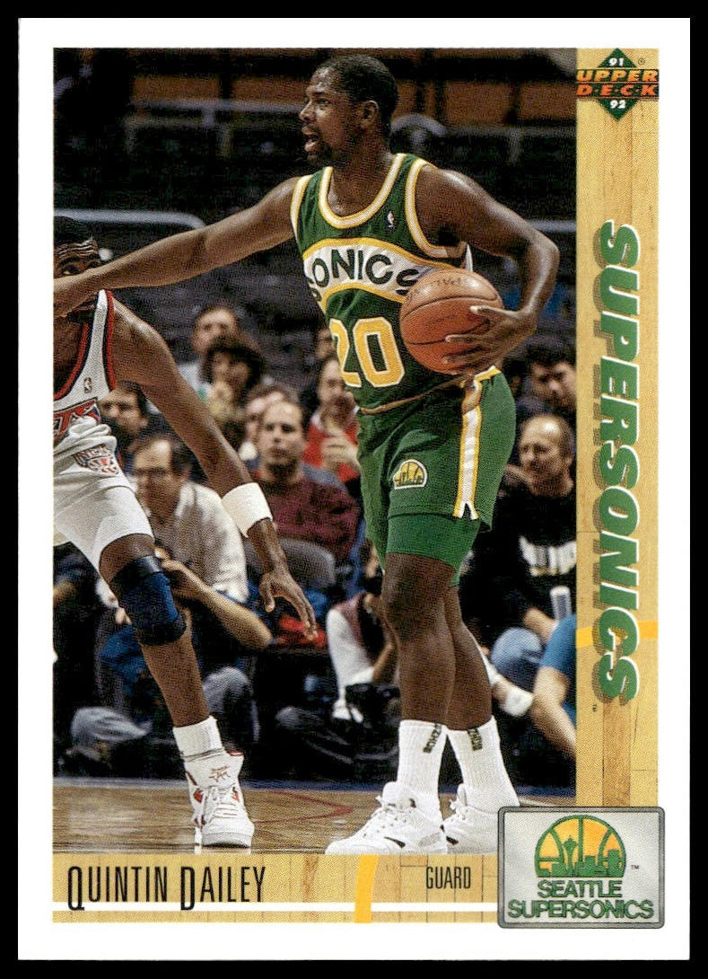 Quintin Dailey #188 1991-92 Upper Deck Seattle SuperSonics