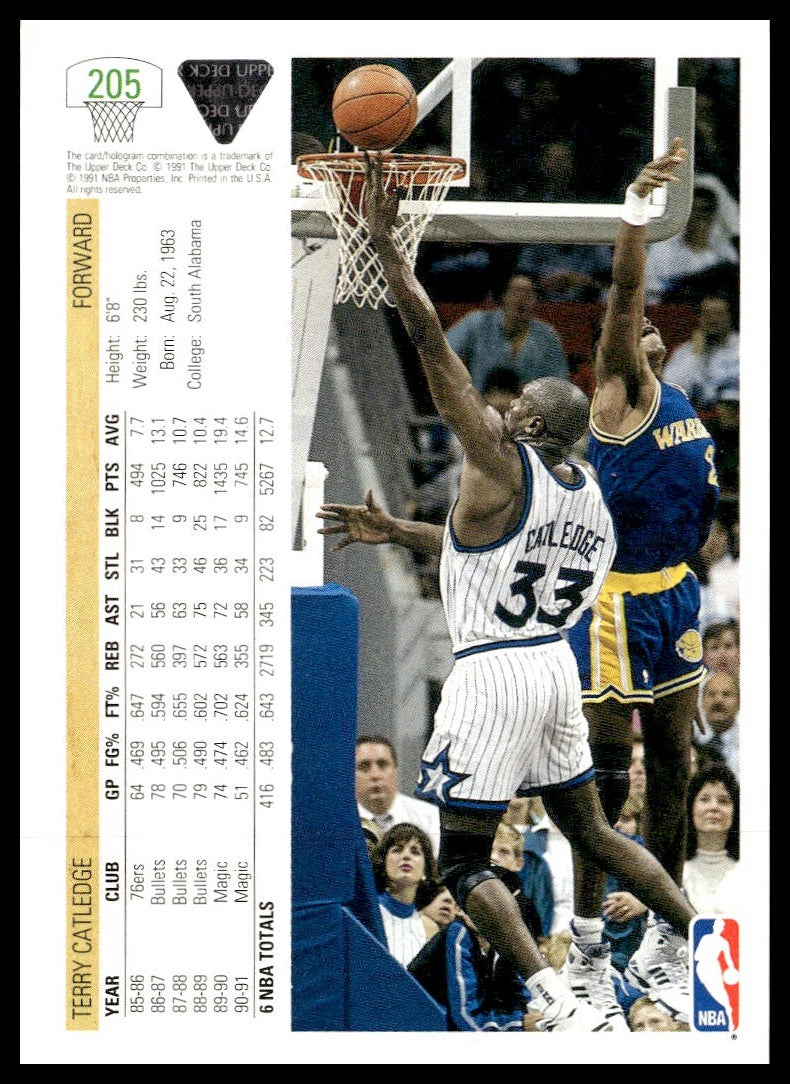 Terry Catledge #205 1991-92 Upper Deck Orlando Magic