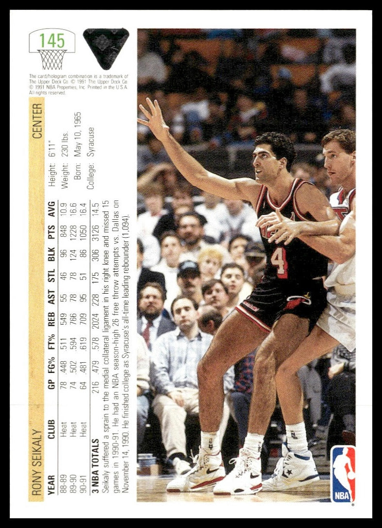 Rony Seikaly #145 1991-92 Upper Deck Miami Heat