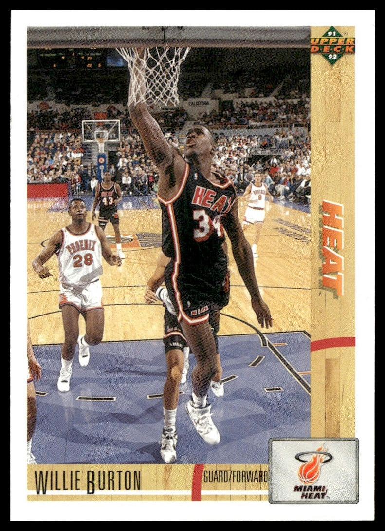 Willie Burton #168 1991-92 Upper Deck Miami Heat