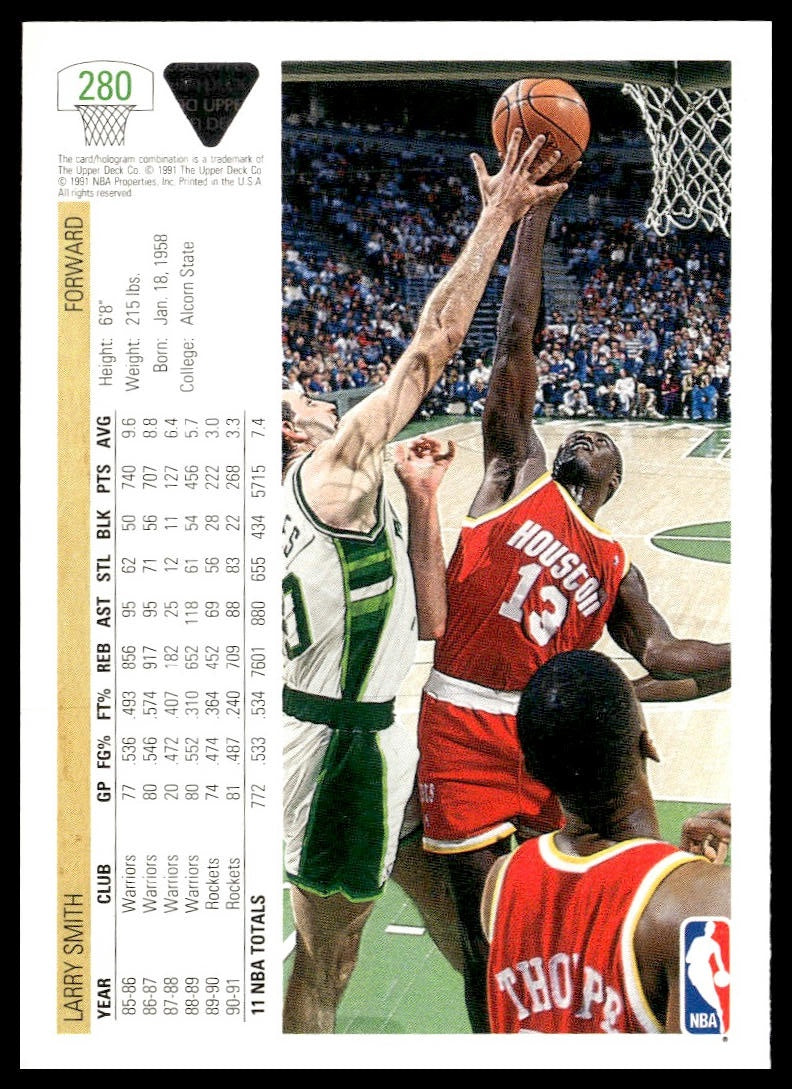Larry Smith #280 1991-92 Upper Deck Houston Rockets