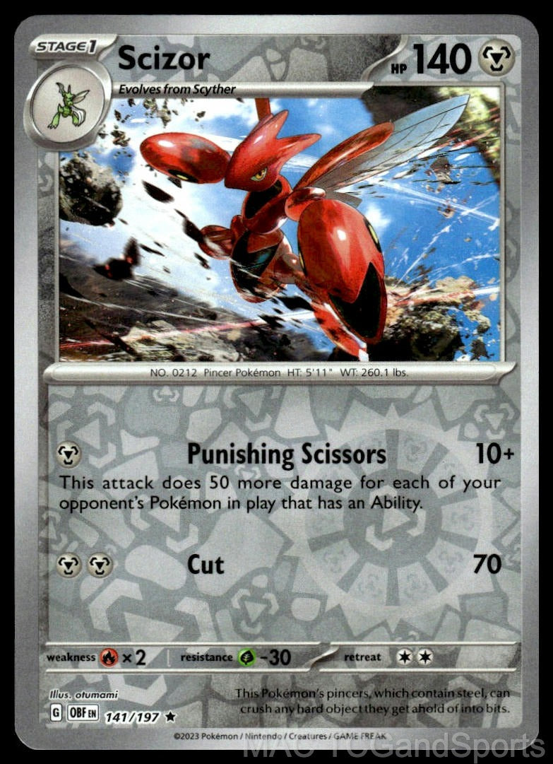 Scizor 141/197 Reverse Holo