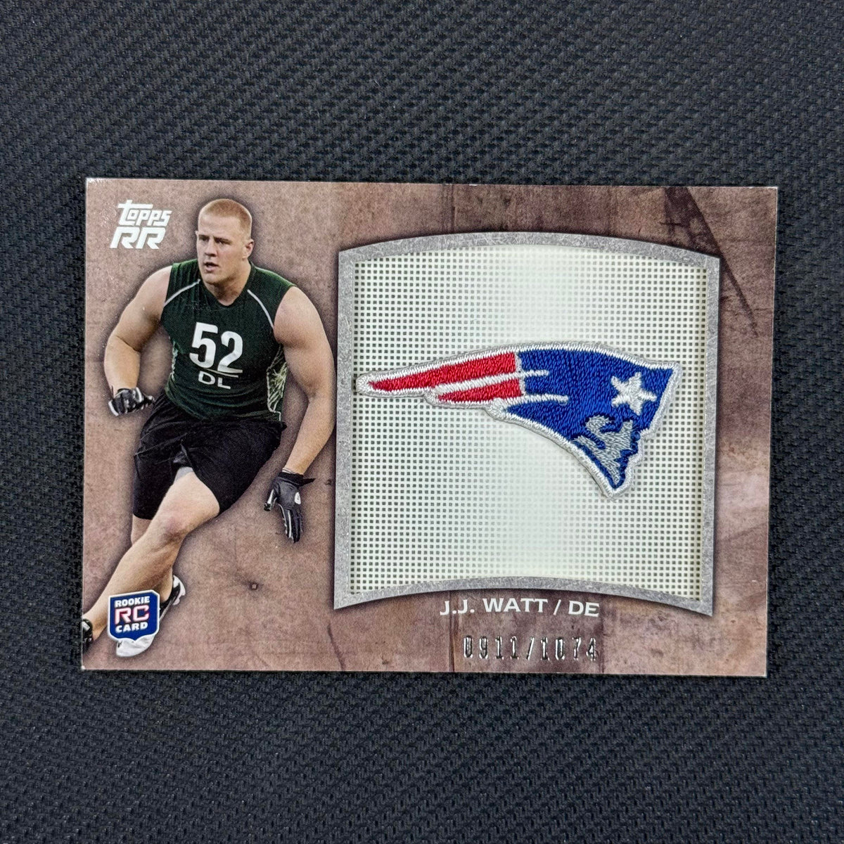 J.J. Watt #RTP-JJW Rookie Team Patches 2011 Topps Rising Rookies #/1074