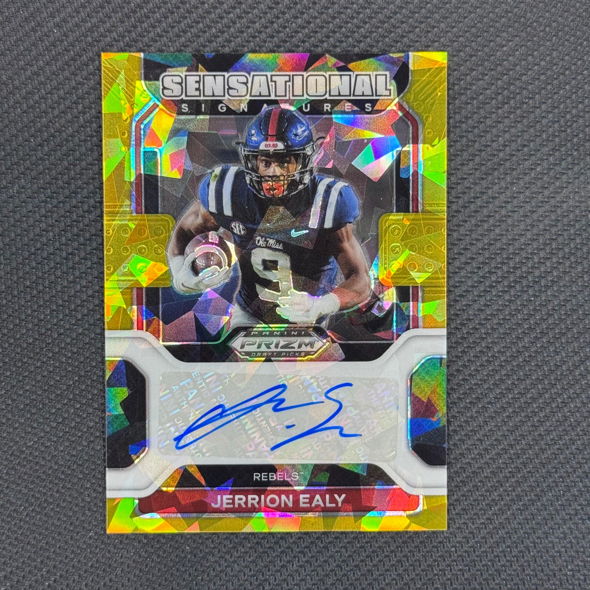 Jerrion Ealy #SS-JEA 2022 Prizm Draft Picks Sensational Gold Ice Auto
