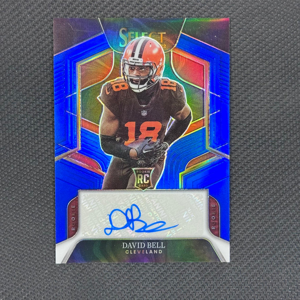 David Bell #RS-DB Blue Prizm 2022 Panini Select #/75 Auto Cleveland Browns