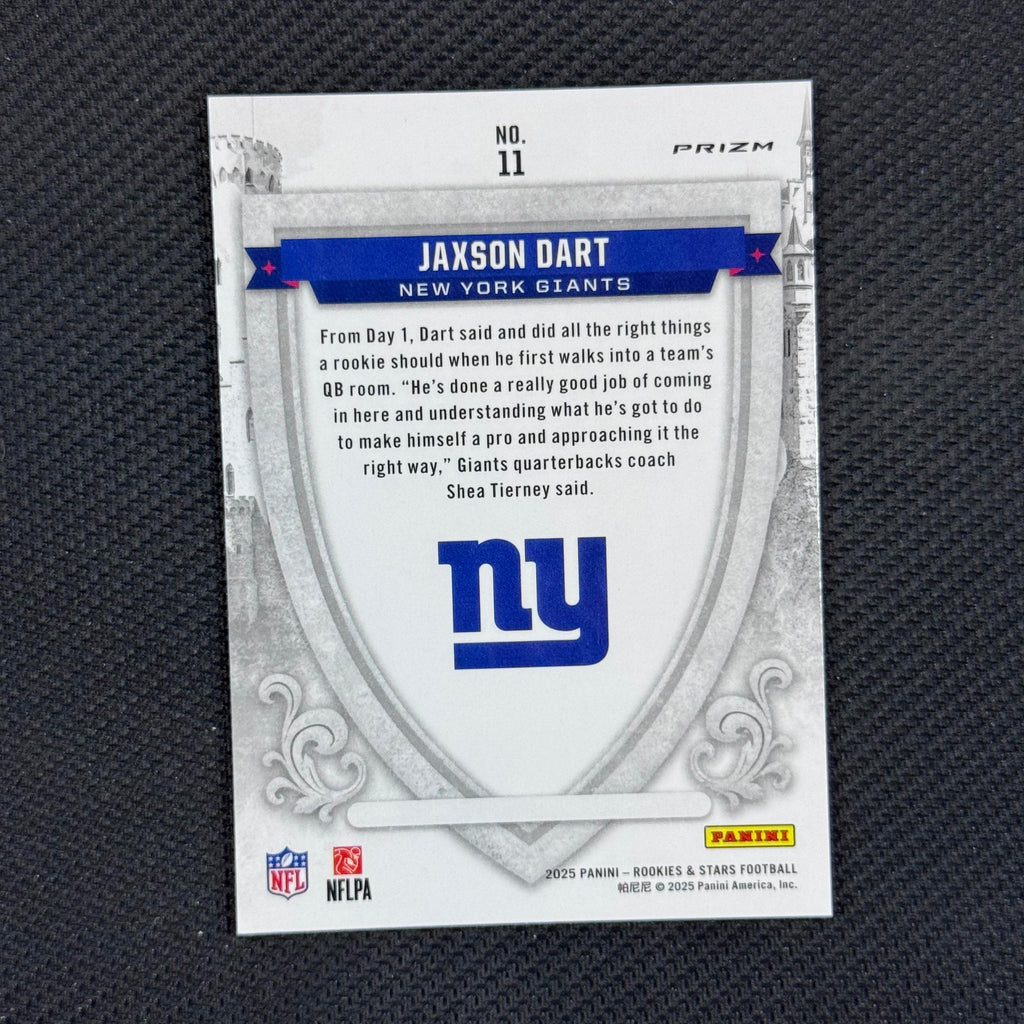 Jaxson Dart #11 Crusade Silver 2025 Panini Rookies & Stars New York Giants