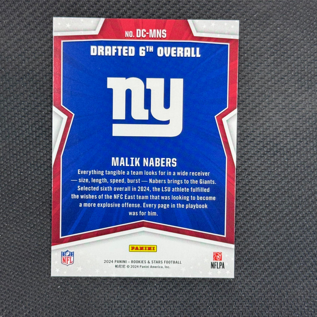 Malik Nabers #DC-MNS Draft Class 2024 Panini Rookies & Stars New York Giants