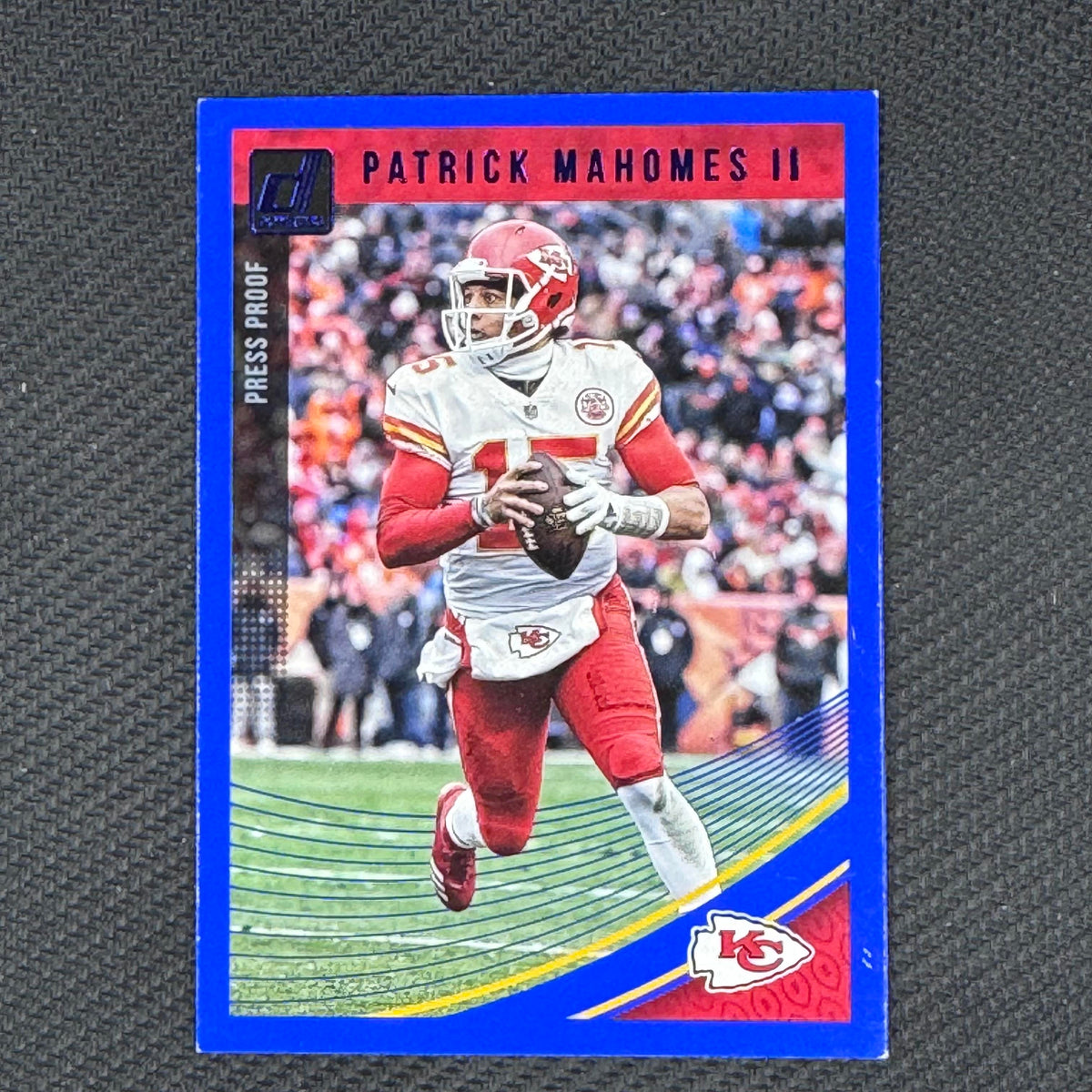 Patrick Mahomes II #138 Press Proof Blue 2018 Donruss Kansas City Chiefs