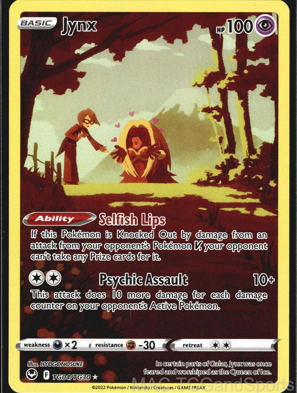 Jynx TG04/TG30 Holo Silver Tempest Trainer Gallery Pokemon TCG LP