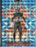 A.J. Terrell #12 Mosaic Reactive Blue 2024 Panini Mosaic Atlanta Falcons
