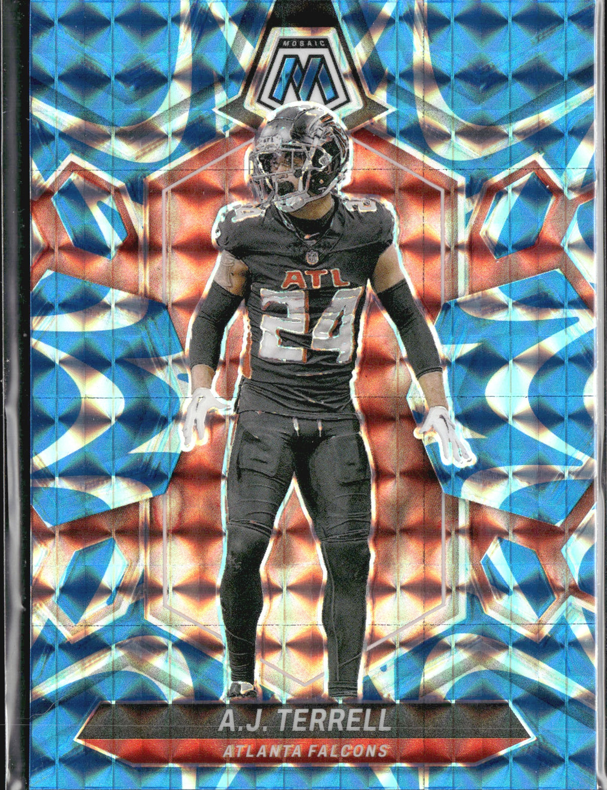 A.J. Terrell #12 Mosaic Reactive Blue 2024 Panini Mosaic Atlanta Falcons