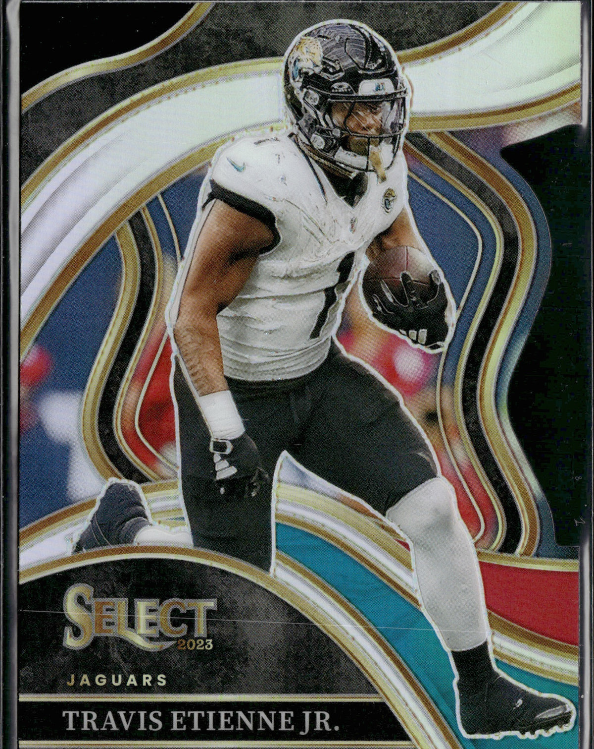 Travis Etienne Jr. #216 Black and Gold Die Cuts 2023 Panini Select Jaguars