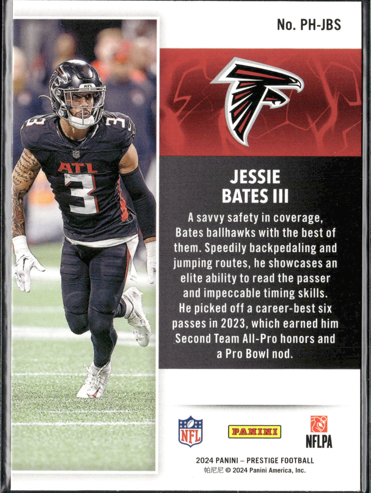 Jessie Bates III #PH-JBS Power House 2024 Panini Prestige Atlanta Falcons