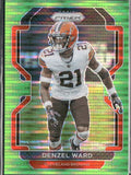 Denzel Ward #267 Neon Green Pulsar 2021 Panini Prizm Cleveland Browns