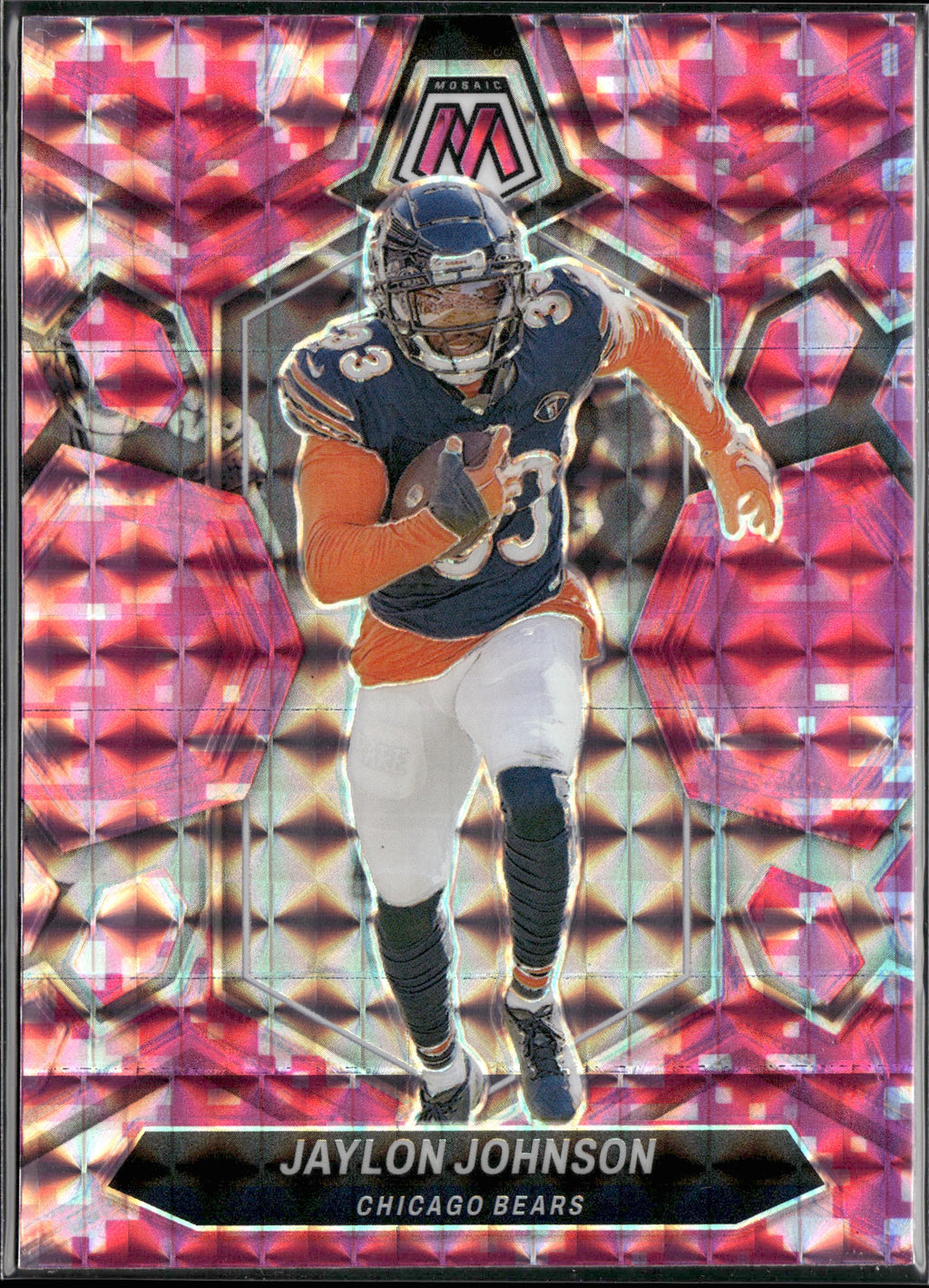 Jaylon Johnson #42 Mosaic Camo Pink 2024 Panini Mosaic Chicago Bears