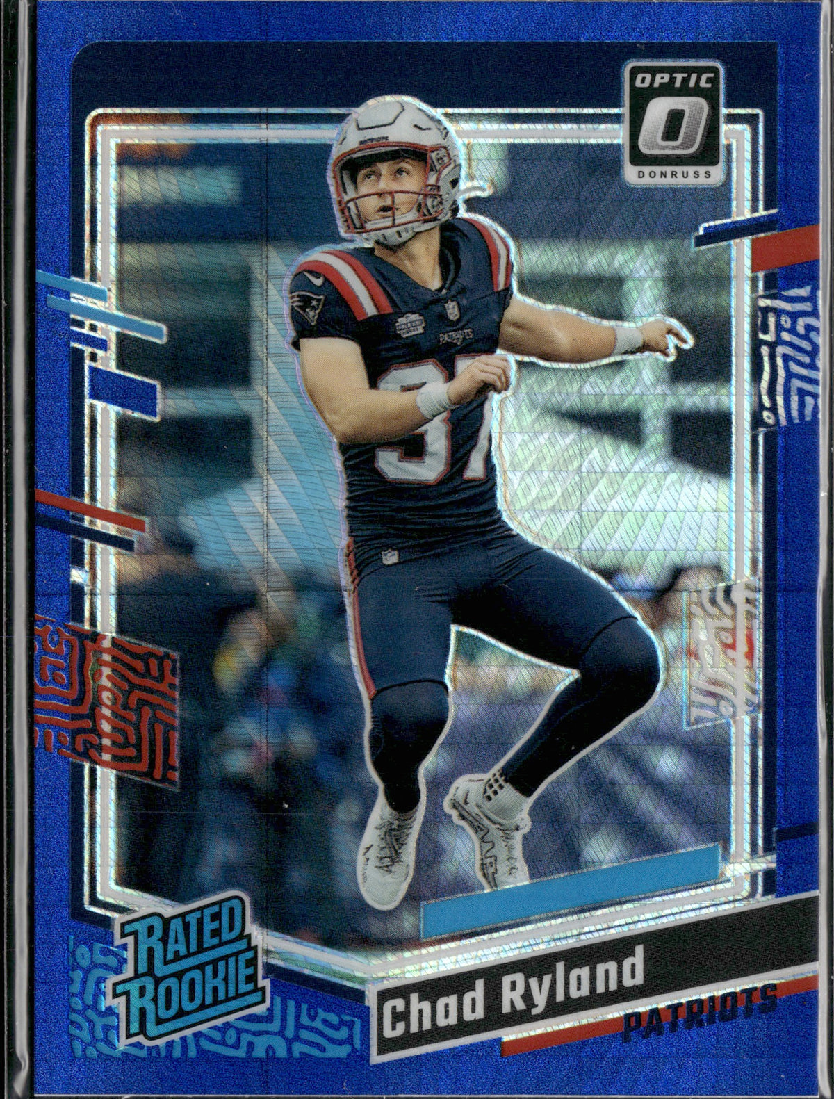 Chad Ryland #273 Blue Hyper 2023 Donruss Optic New England Patriots RC