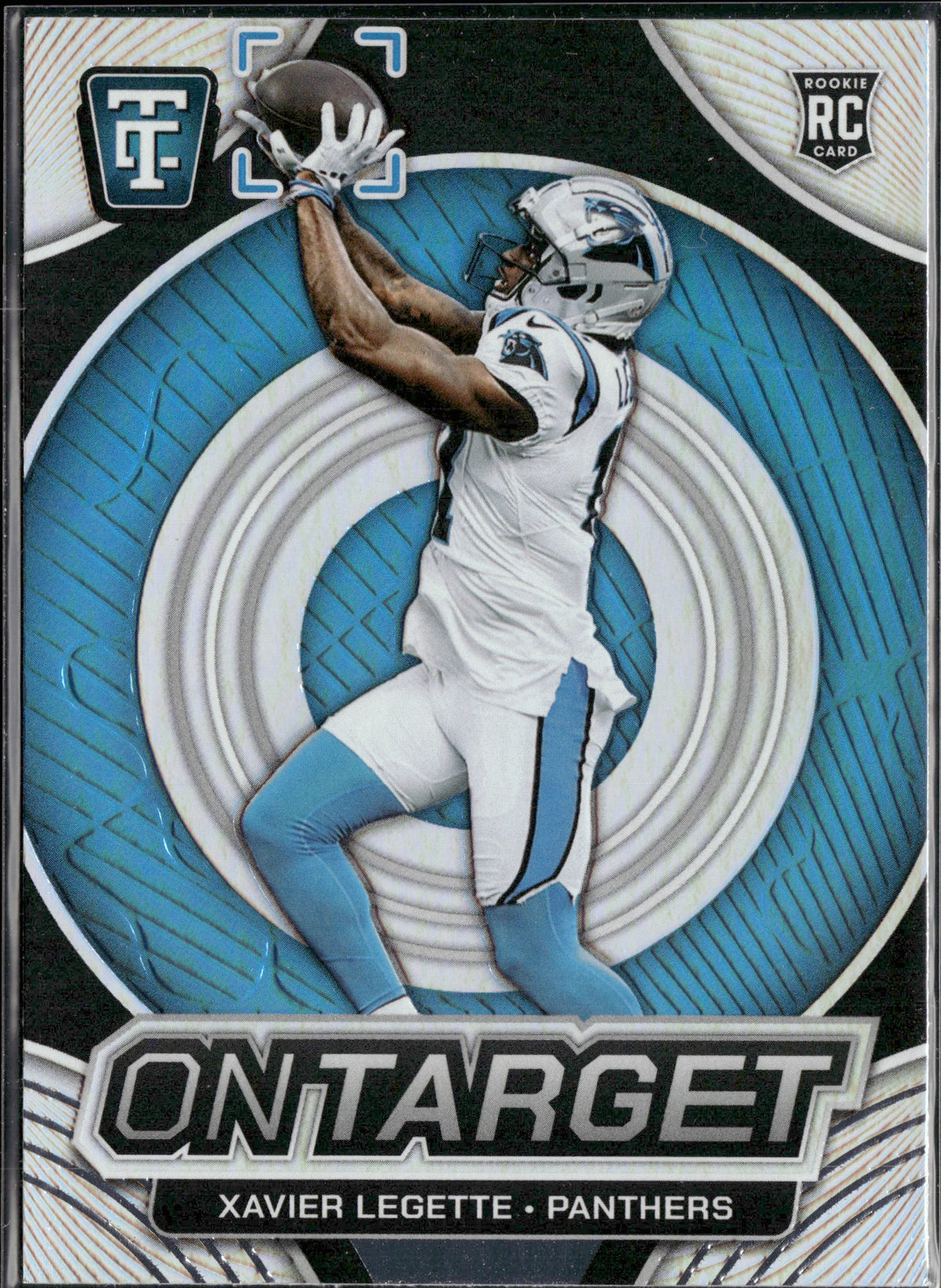 Xavier Legette #8 On Target Mirror 2024 Panini Totally Certified Panthers