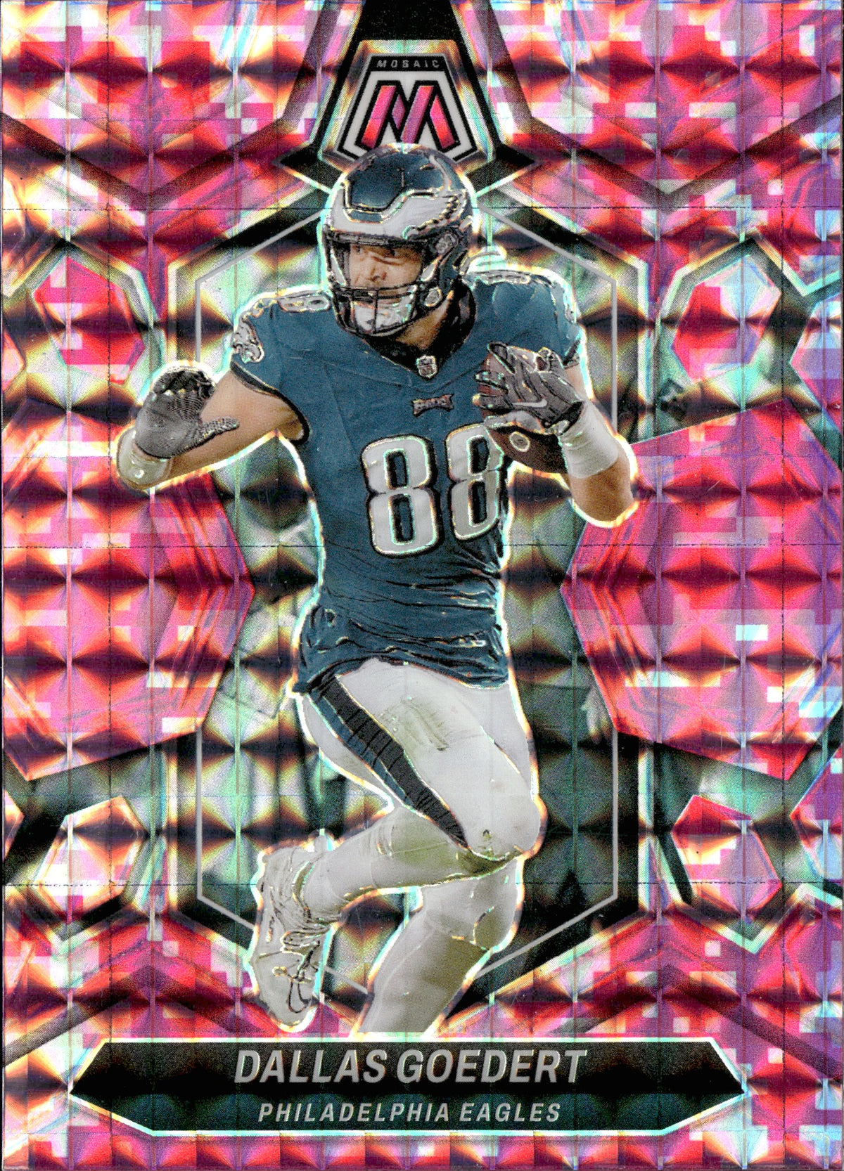 Dallas Goedert #180 Mosaic Camo Pink 2024 Panini Mosaic Philadelphia Eagles