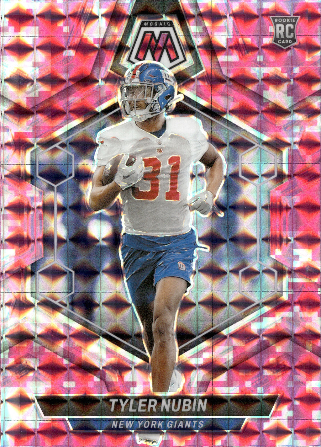 Tyler Nubin #346 Mosaic Camo Pink 2024 Panini Mosaic New York Giants
