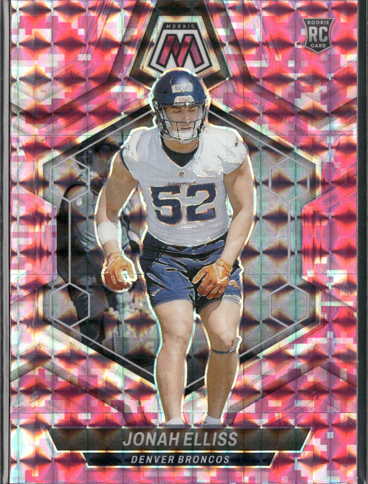 Jonah Elliss #364 Mosaic Camo Pink 2024 Panini Mosaic Denver Broncos