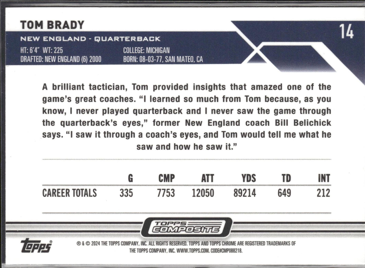 Tom Brady #14 2023 Topps Composite New England Patriots