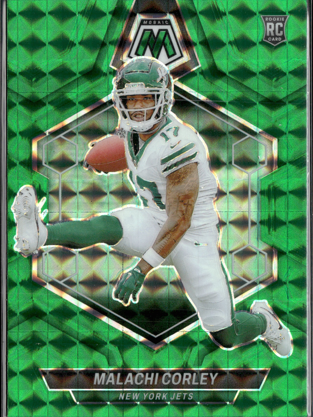 Malachi Corley #359 Mosaic Green 2024 Panini Mosaic New York Jets