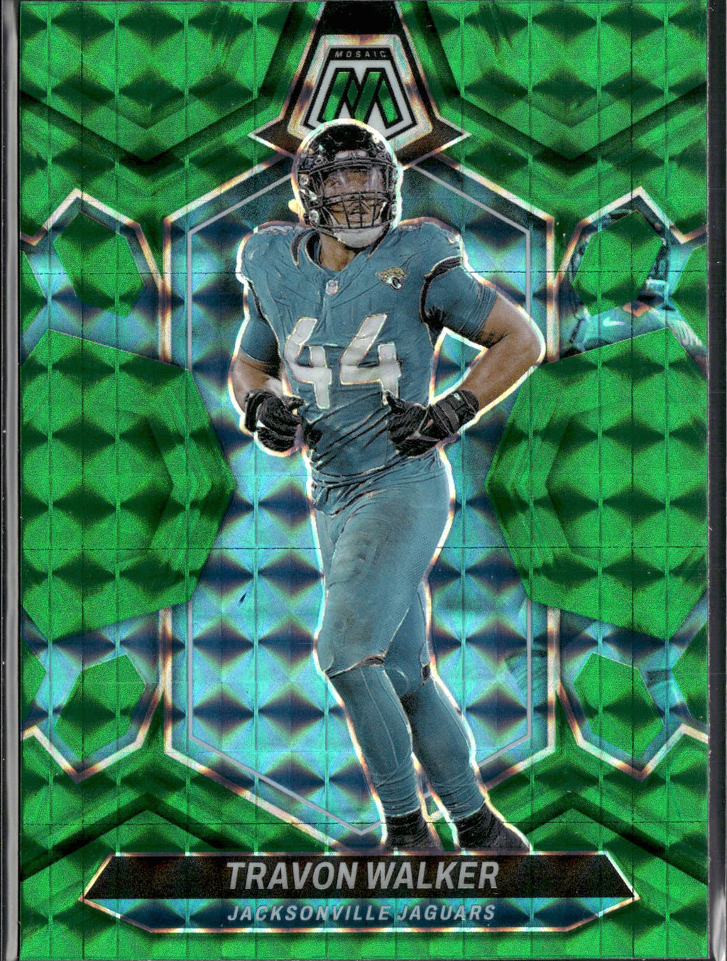 Travon Walker #105 Mosaic Green 2024 Panini Mosaic Jacksonville Jaguars