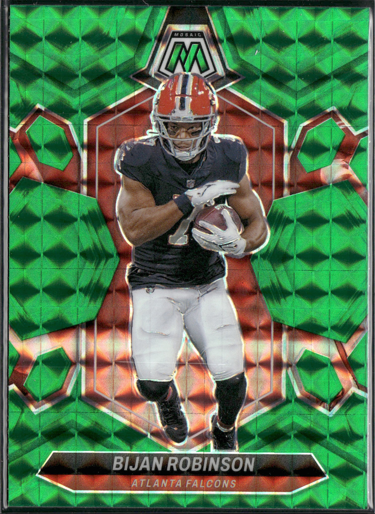 Bijan Robinson #9 Mosaic Green 2024 Panini Mosaic Atlanta Falcons