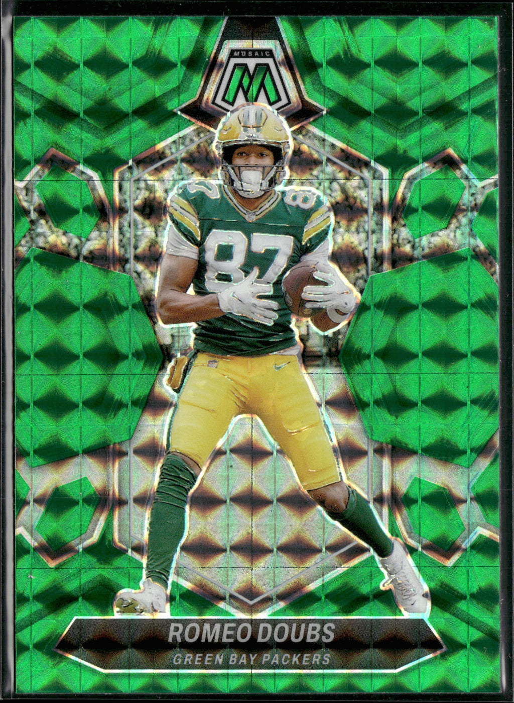 Romeo Doubs #82 Mosaic Green 2024 Panini Mosaic Green Bay Packers