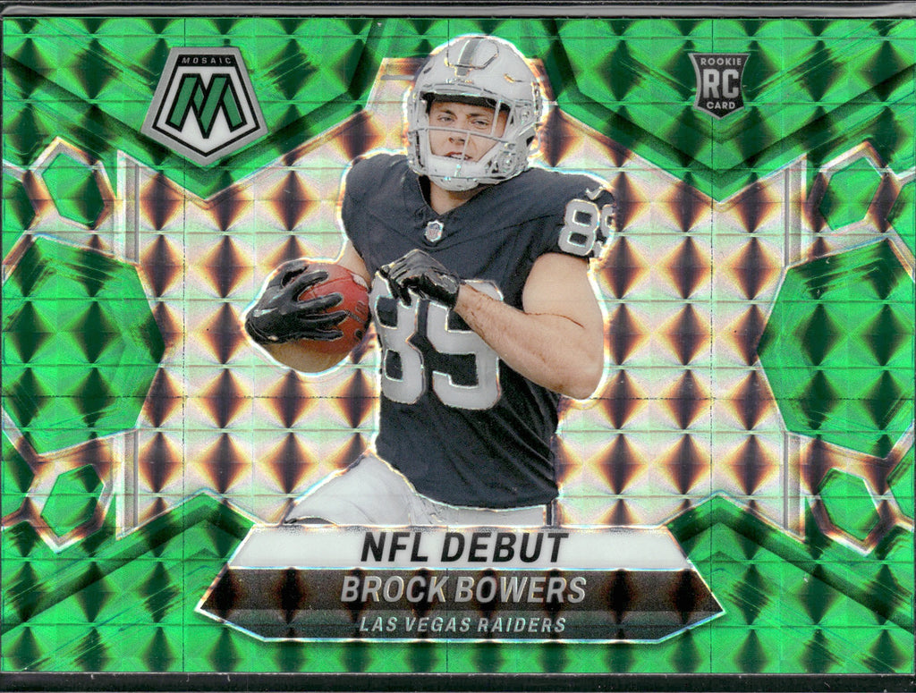 Brock Bowers #286 Mosaic Green 2024 Panini Mosaic Las Vegas Raiders