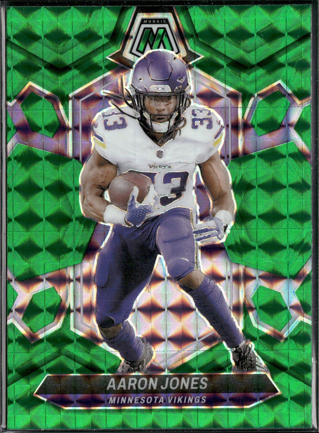 Aaron Jones #142 Mosaic Green 2024 Panini Mosaic Minnesota Vikings