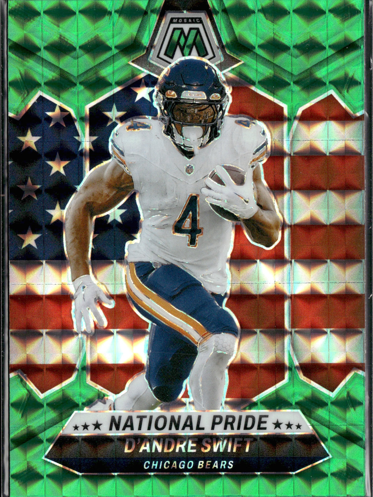 D'Andre Swift #260 Mosaic Green 2024 Panini Mosaic Chicago Bears