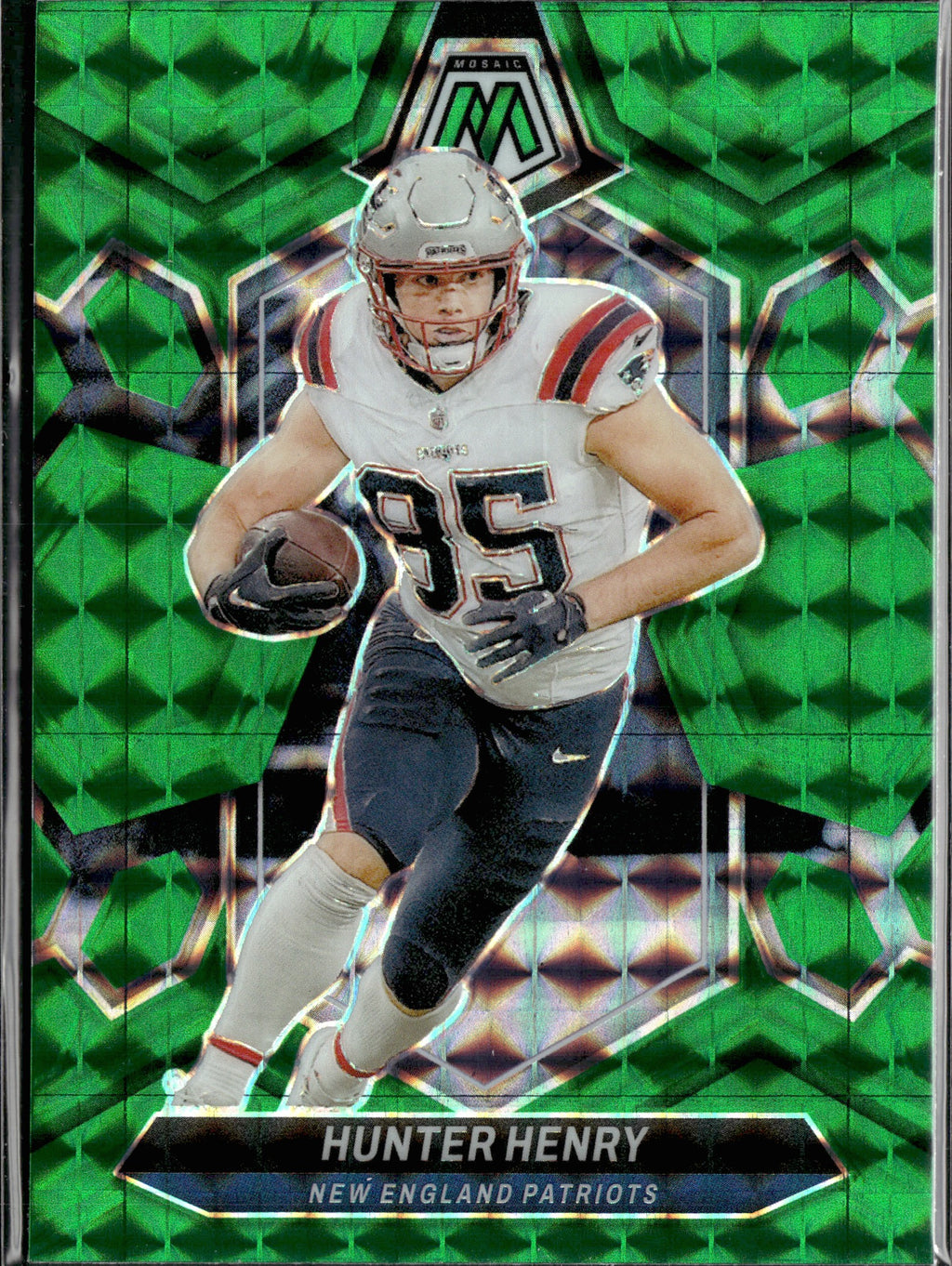 Hunter Henry #152 Mosaic Green 2024 Panini Mosaic New England Patriots
