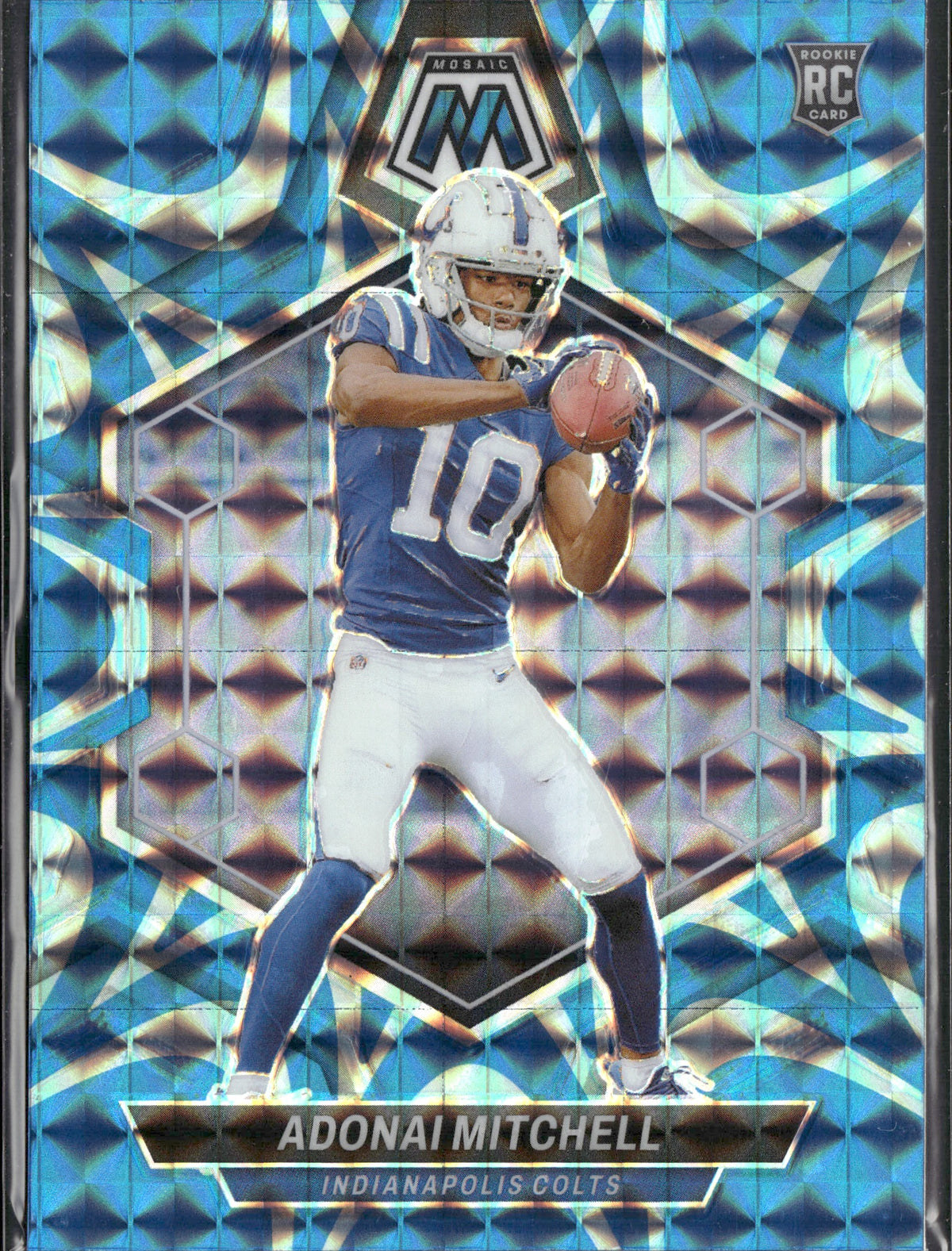 Adonai Mitchell #350 Mosaic Reactive Blue 2024 Panini Mosaic Indianapolis Colts