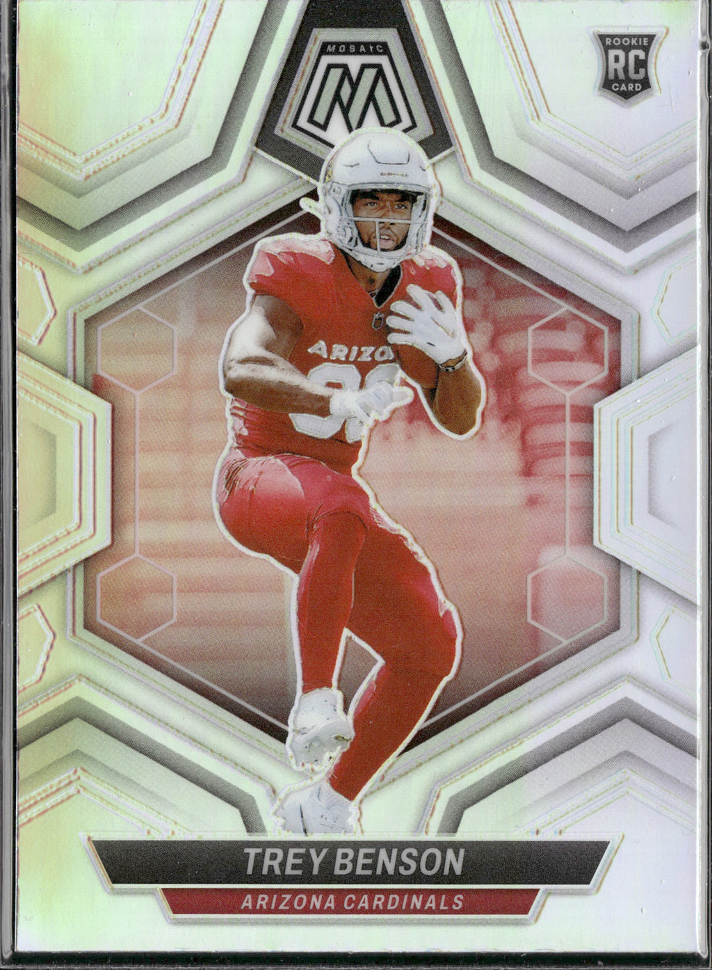Trey Benson #360 Silver 2024 Panini Mosaic Arizona Cardinals