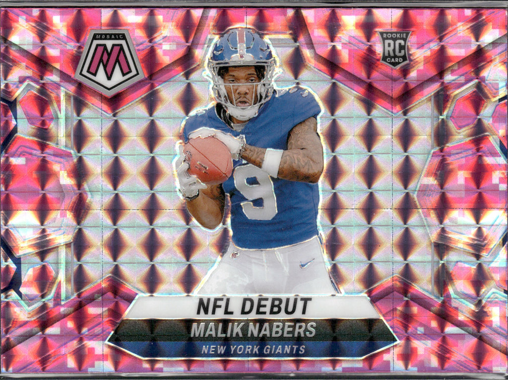 Malik Nabers #284 Mosaic Camo Pink 2024 Panini Mosaic New York Giants