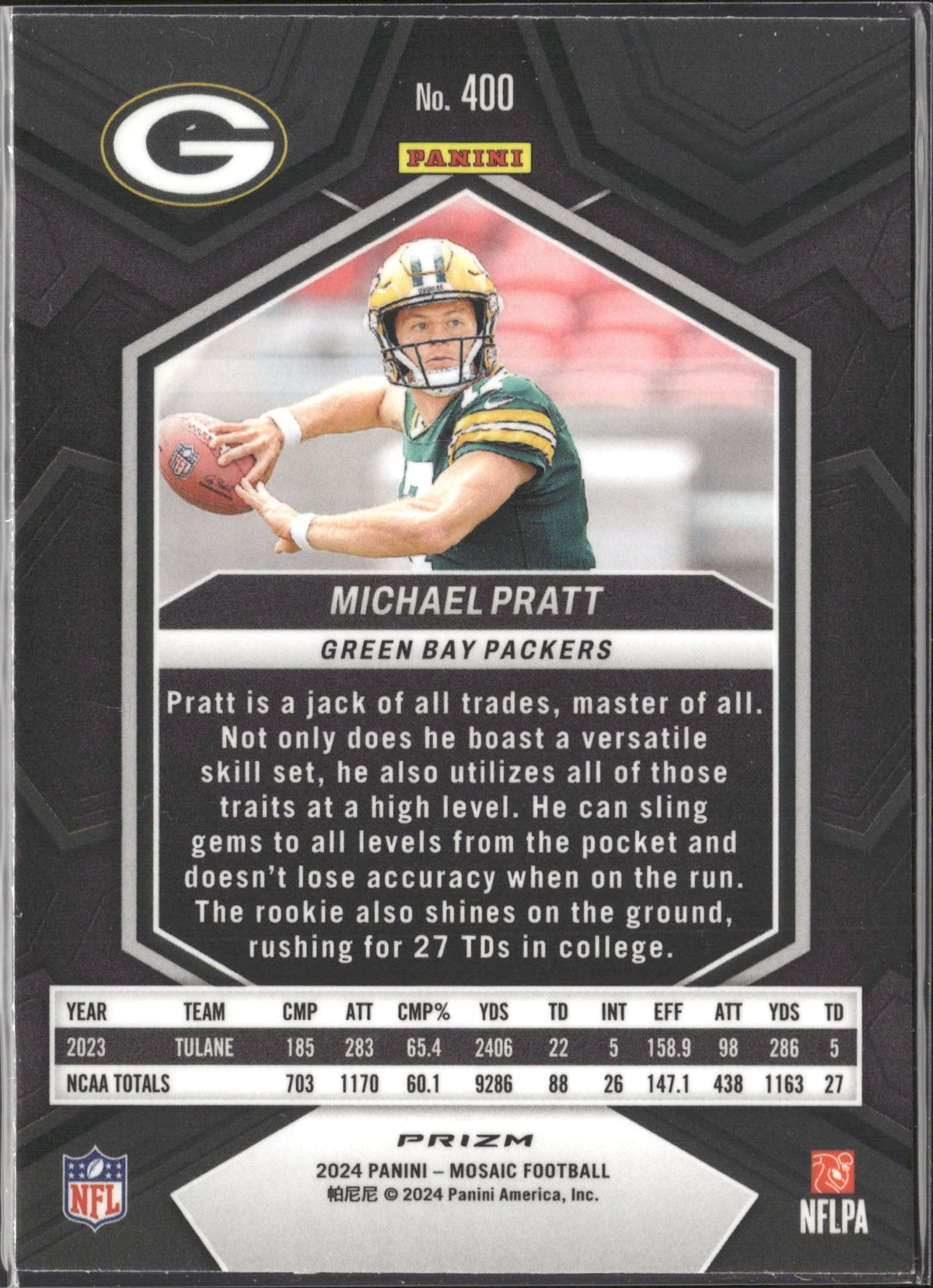 Michael Pratt #400 Mosaic 2024 Panini Mosaic Green Bay Packers