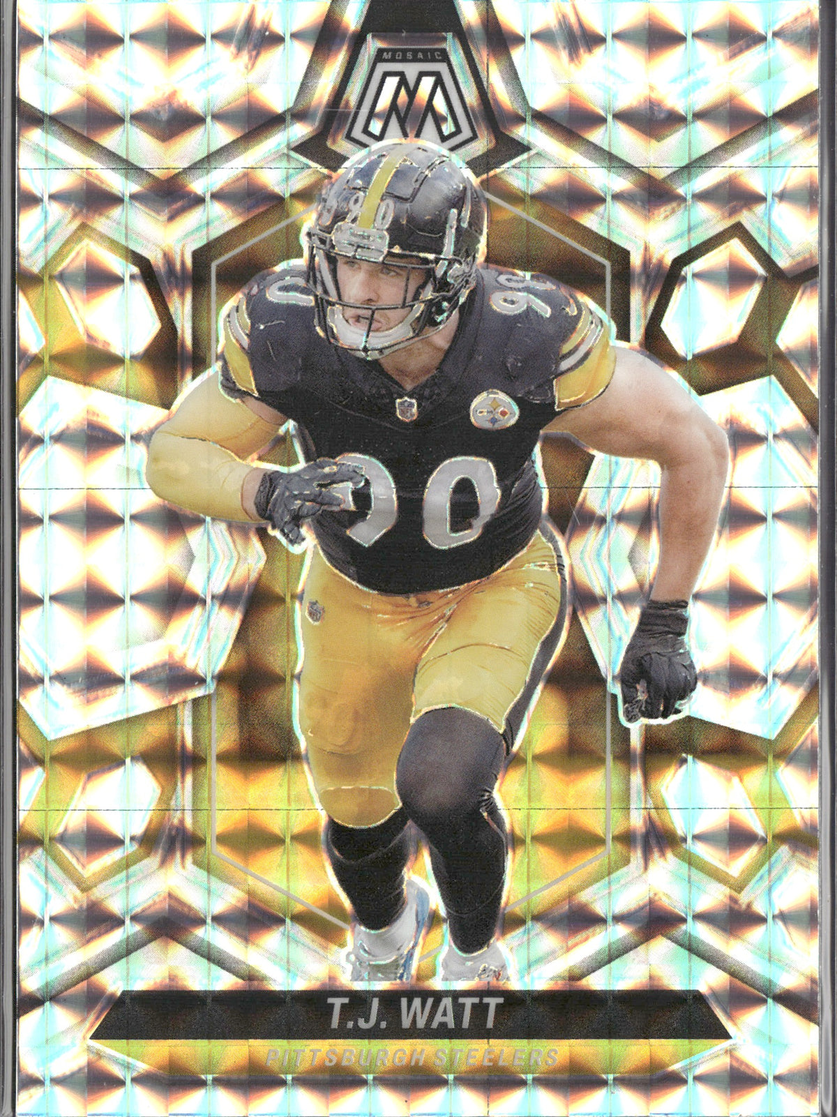 T.J. Watt #188 Mosaic 2024 Panini Mosaic Pittsburgh Steelers