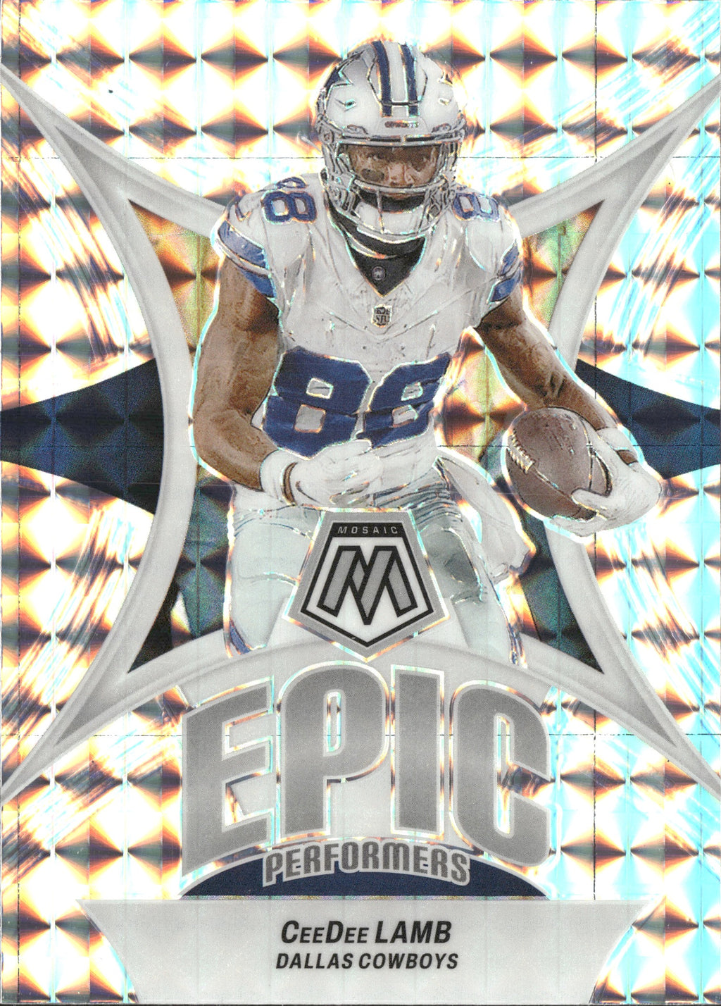 CeeDee Lamb #EP-CDL Epic Performers Mosaic 2024 Panini Mosaic Dallas Cowboys