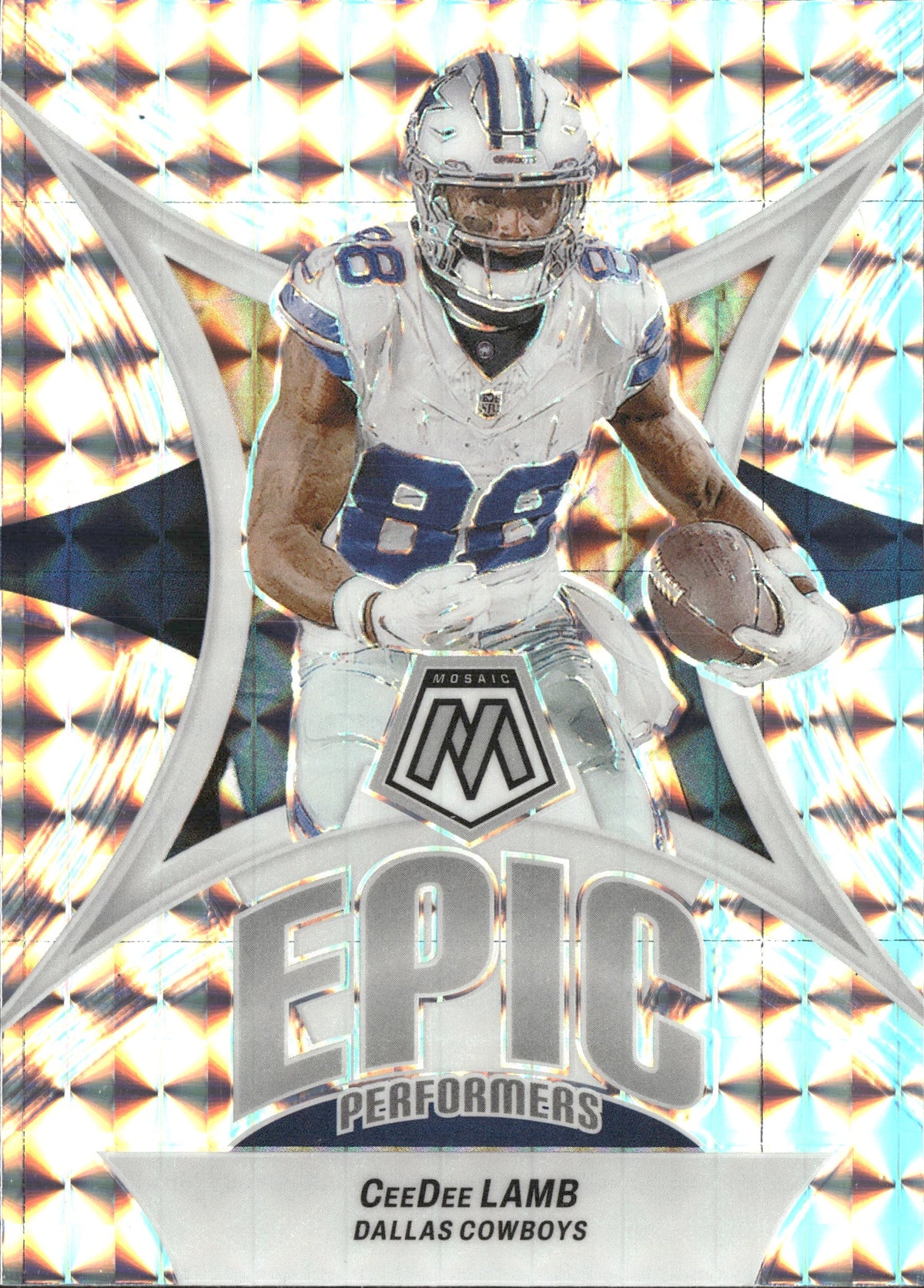 CeeDee Lamb #EP-CDL Epic Performers Mosaic 2024 Panini Mosaic Dallas Cowboys