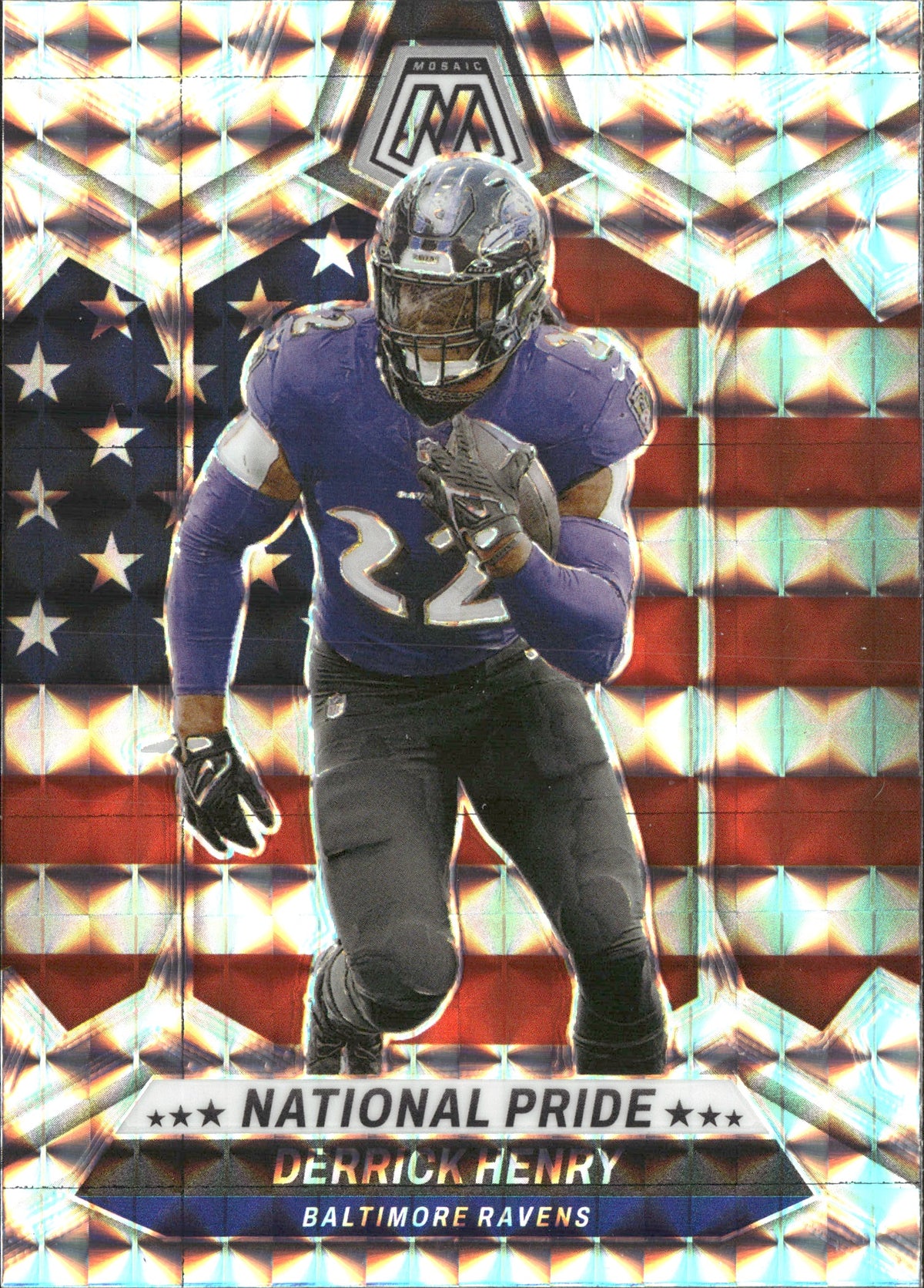 Derrick Henry #257 Mosaic 2024 Panini Mosaic Baltimore Ravens